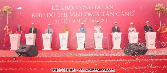 Các chủ đầu tư dự án căn hộ vinhomes trong lễ khởi công