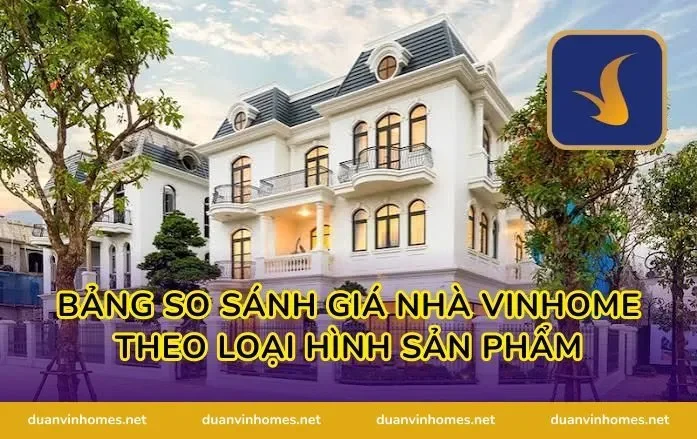 Bảng so sánh giá nhà Vinhome theo loại hình sản phẩm