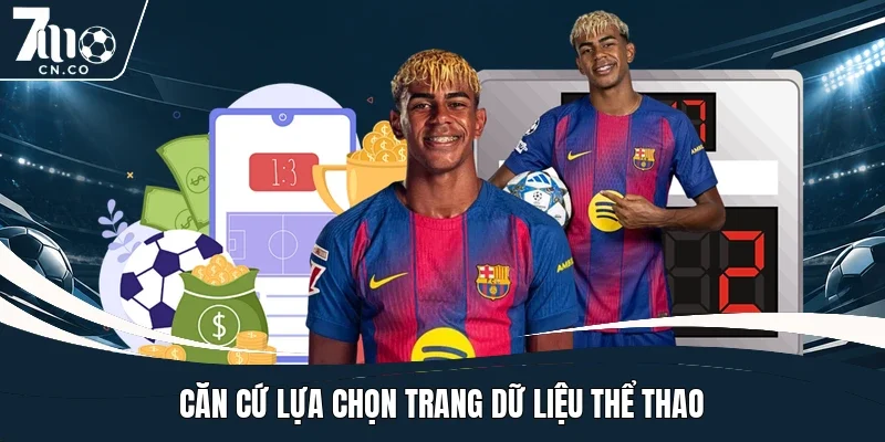 Căn cứ lựa chọn trang dữ liệu thể thao